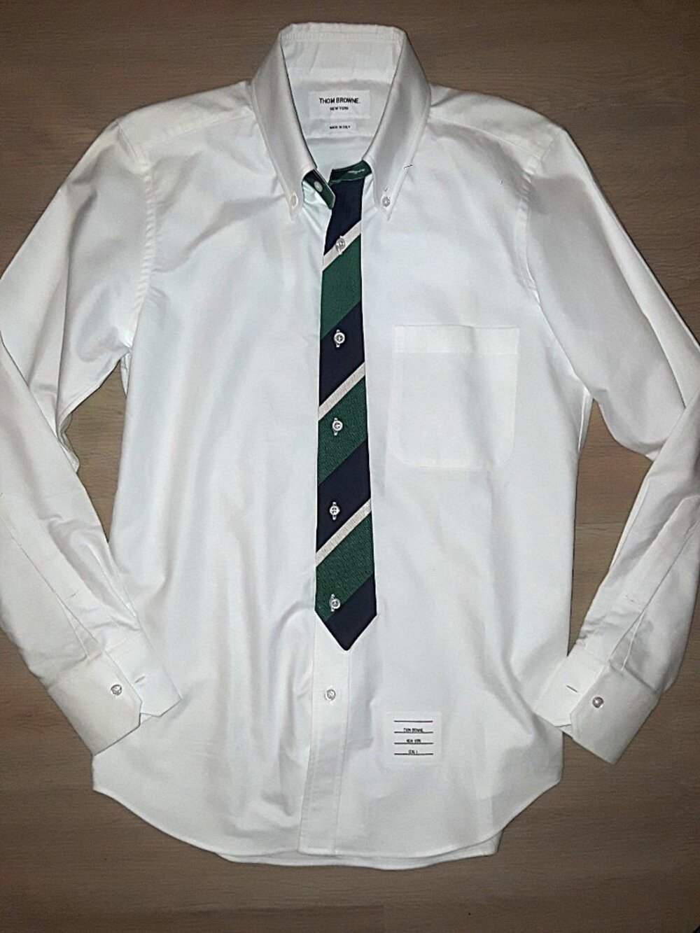 NEW Thom Browne shirt with placket tie TB 1  RARE